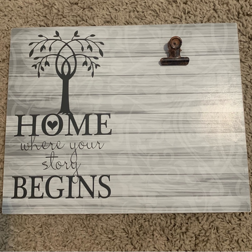 Home - Where Your Story Begins Sign 10x8